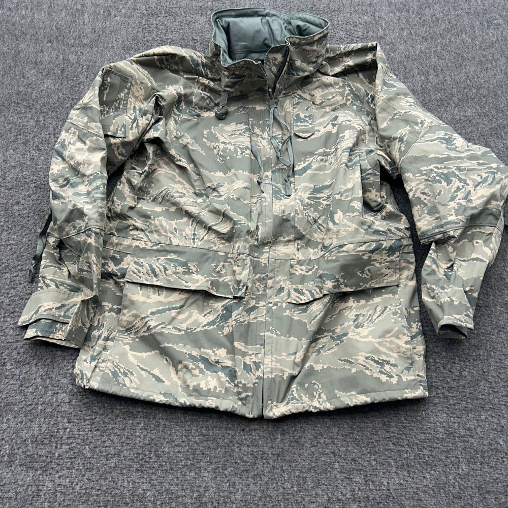 USGI Parka All Purpose Environmental Apecs Air Force Tiger Stripe Medium Short